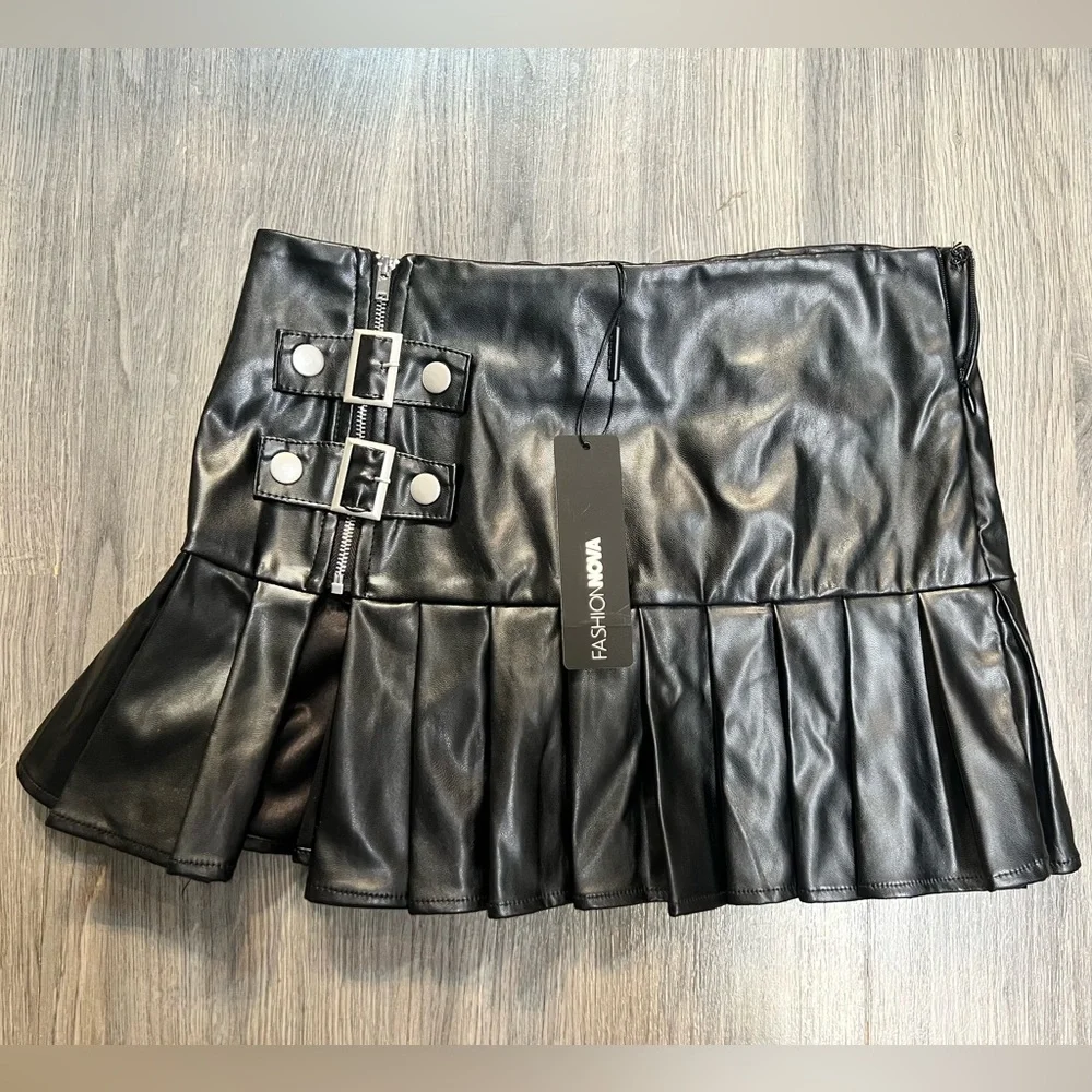 Fashion Nova Leather Skirt - Picture 2 of 4